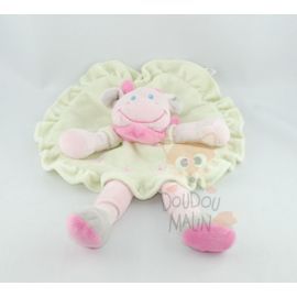  vache plat rond vert rose fleur bandana 